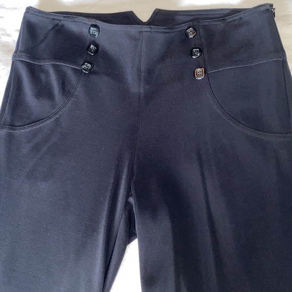 Black nylon/spandex dress pants, size S (fits US 8). Pavlina Dadakova design - Picture 3 of 4